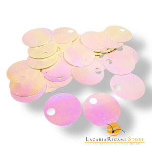 PAILLETTES Tonde Grandi Lisce 25 mm 319 - BOREALE CHIARO - LacariaRicami.Store