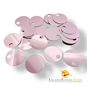 PAILLETTES Tonde Grandi Lisce 25 mm 351 - GLICINE CHIARO - LacariaRicami.Store