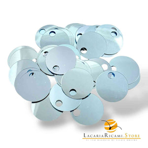 PAILLETTES Tonde Grandi Lisce 25 mm M2264 - ACQUA - LacariaRicami.Store