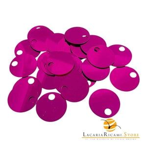 PAILLETTES Tonde Grandi Lisce 25 mm M34 - FUCSIA - LacariaRicami.Store