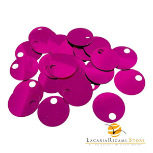 PAILLETTES Tonde Grandi Lisce 25 mm - Colore: M34 - FUCSIA - by LacariaRicami.Store