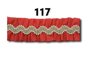 Passamaneria Doppia con Ondulina Bicolore - Colore: 117 - CORALLO - by LacariaRicami.Store