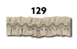 Passamaneria Doppia con Ondulina Bicolore - Colore: 129 - ECRÚ - by LacariaRicami.Store