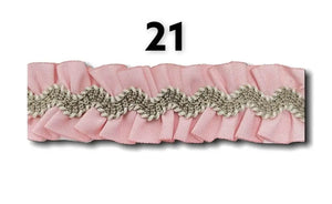 Passamaneria Doppia con Ondulina Bicolore - Colore: 21 - ROSA - by LacariaRicami.Store