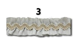 Passamaneria Doppia con Ondulina Bicolore - Colore: 3 - GRIGIO - by LacariaRicami.Store