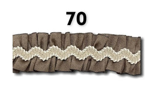 Passamaneria Doppia con Ondulina Bicolore - Colore: 70 - MARRONE - by LacariaRicami.Store