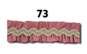 Passamaneria Doppia con Ondulina Bicolore - Colore: 73 - ROSA ANTICO - by LacariaRicami.Store