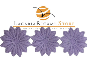 Passamaneria FIORI 5 cm - Colore: 02 - LILLA - by LacariaRicami.Store