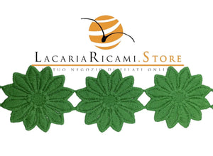 Passamaneria FIORI 5 cm - Colore: 04 - VERDE - by LacariaRicami.Store