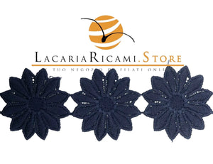 Passamaneria FIORI 5 cm - Colore: 05 - BLU - by LacariaRicami.Store