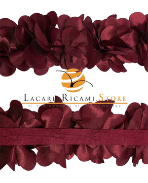 Passamaneria FIORI SATIN - Colore: 12 - ROSSO SCURO - by LacariaRicami.Store