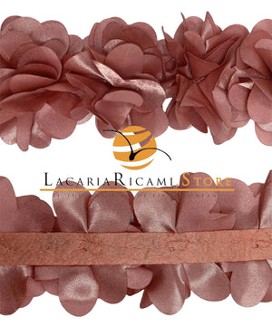 Passamaneria FIORI SATIN - Colore: 13 - ROSA - by LacariaRicami.Store