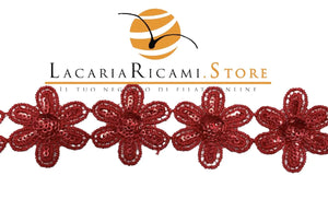 PASSAMANERIA fiori con paillettes 2,8 Cm | Lussuoso - - LacariaRicami.Store