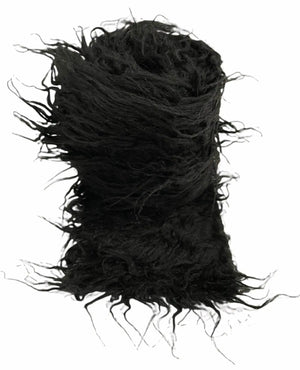 PELLICCIA ECOLOGICA 160X12 Cm - Colore: GOAT - NERA - PELO LUNGO - by LacariaRicami.Store