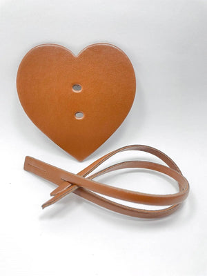 Pendaglio Borse Cuore - Colore: CUOIO - by LacariaRicami.Store
