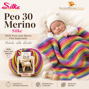 Lana BABY PEO 30 Merino COLOR - Silke - Colore: - by LacariaRicami.Store