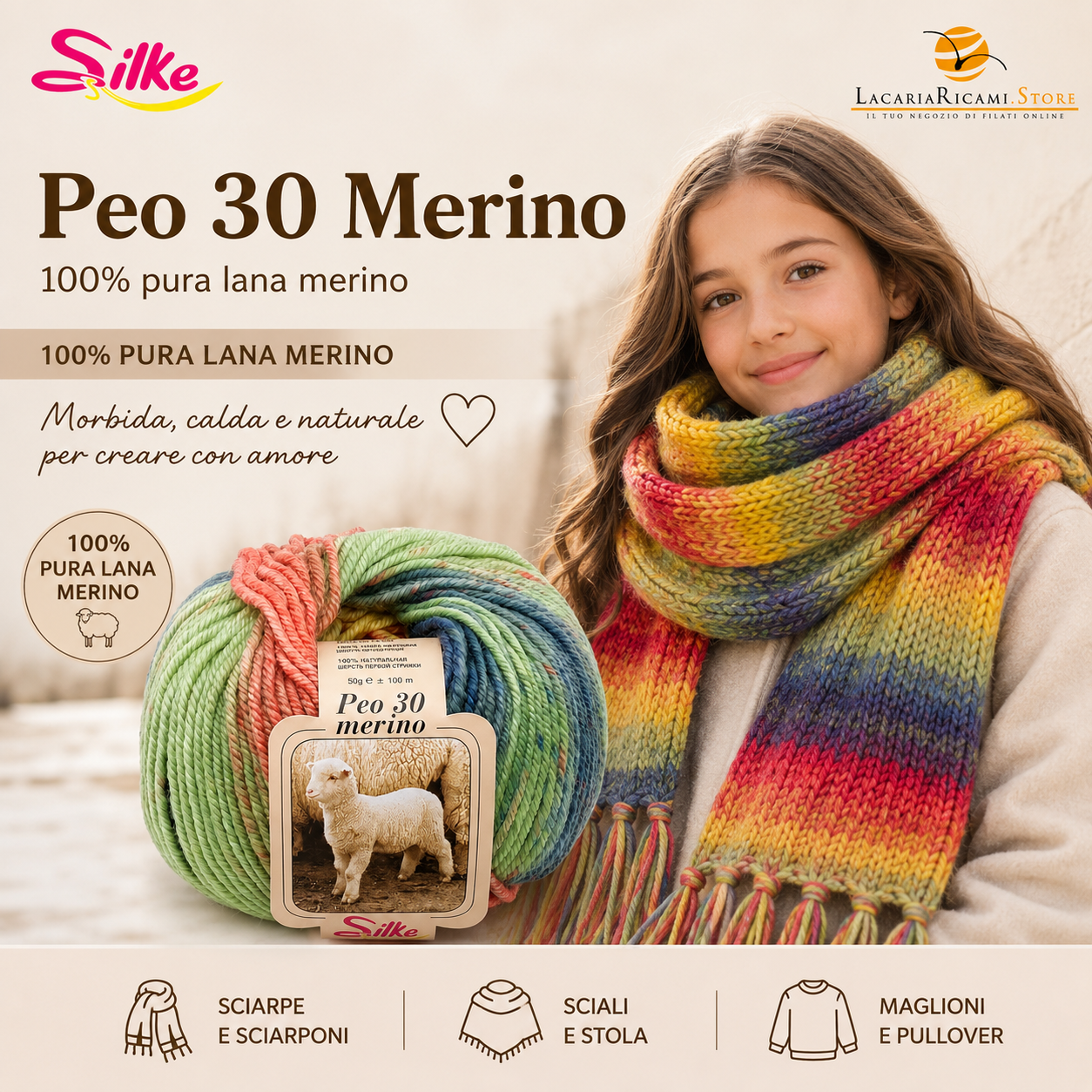 Lana PEO DELAVE’ - Silke - Colore: - by LacariaRicami.Store