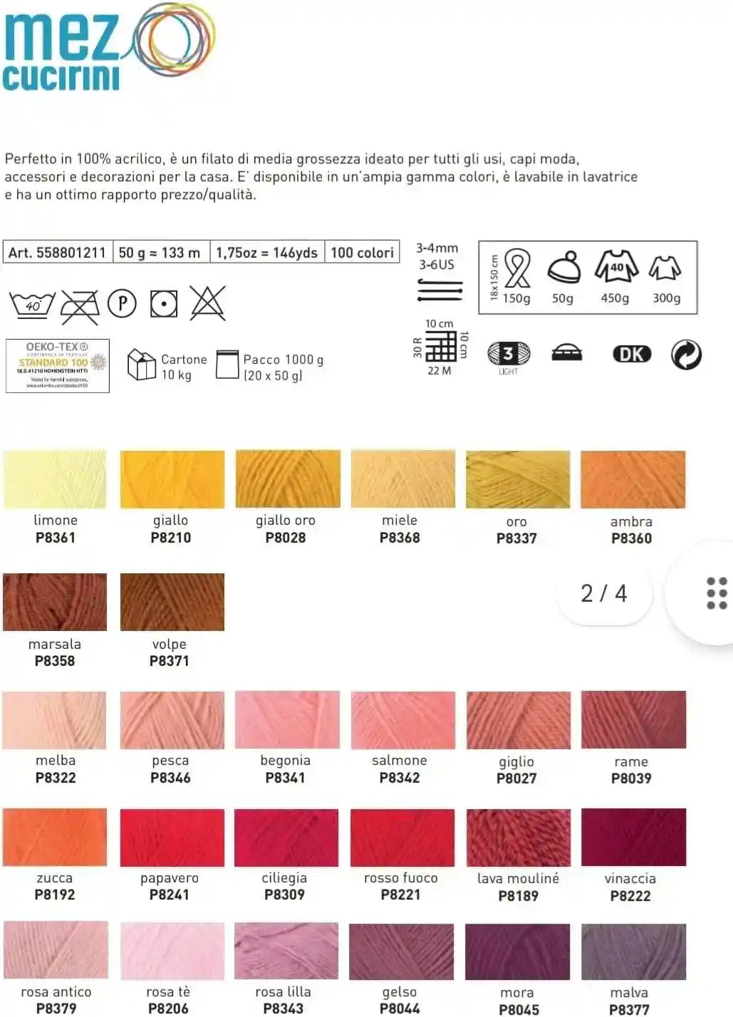 Lana PERFETTO - Mez Cucirini - LacariaRicami.Store