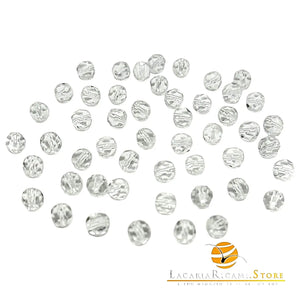PERLE Mezzo Cristallo Sfaccettate 6mm - - LacariaRicami.Store