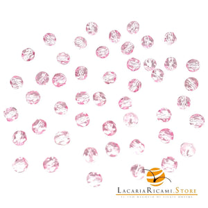 PERLE Mezzo Cristallo Sfaccettate 6mm - - LacariaRicami.Store