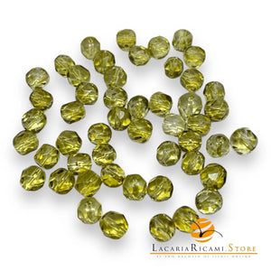PERLE Mezzo Cristallo Sfaccettate 6mm - - LacariaRicami.Store