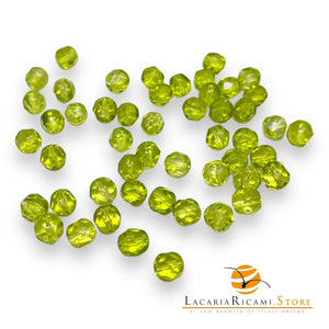 PERLE Mezzo Cristallo Sfaccettate 6mm - - LacariaRicami.Store