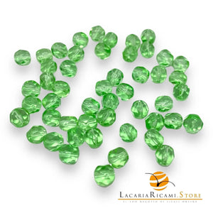 PERLE Mezzo Cristallo Sfaccettate 6mm - - LacariaRicami.Store