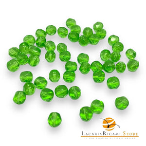 PERLE Mezzo Cristallo Sfaccettate 6mm - - LacariaRicami.Store