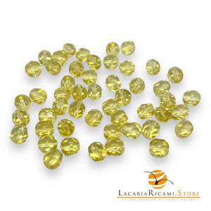 PERLE Mezzo Cristallo Sfaccettate 6mm - - LacariaRicami.Store