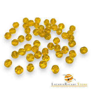 PERLE Mezzo Cristallo Sfaccettate 6mm - - LacariaRicami.Store