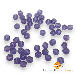 PERLE Mezzo Cristallo Sfaccettate 6mm - - LacariaRicami.Store