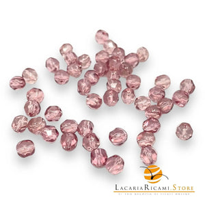 PERLE Mezzo Cristallo Sfaccettate 6mm - - LacariaRicami.Store