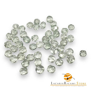 PERLE Mezzo Cristallo Sfaccettate 6mm - - LacariaRicami.Store