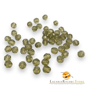 PERLE Mezzo Cristallo Sfaccettate 6mm - - LacariaRicami.Store