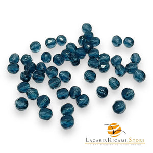 PERLE Mezzo Cristallo Sfaccettate 6mm - - LacariaRicami.Store