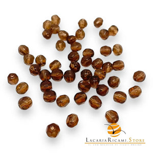 PERLE Mezzo Cristallo Sfaccettate 6mm - - LacariaRicami.Store