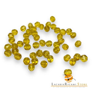 PERLE Mezzo Cristallo Sfaccettate 6mm - - LacariaRicami.Store