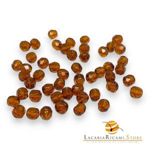 PERLE Mezzo Cristallo Sfaccettate 6mm - - LacariaRicami.Store