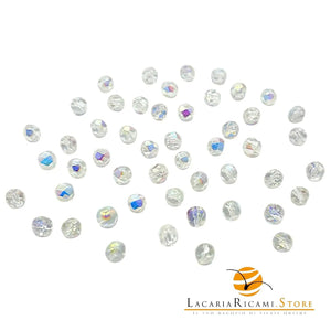 PERLE Mezzo Cristallo Sfaccettate 6mm - - LacariaRicami.Store