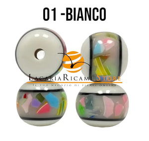 PERLE in Plastica - Colore: 10 mm - 01-BIANCO - by LacariaRicami.Store