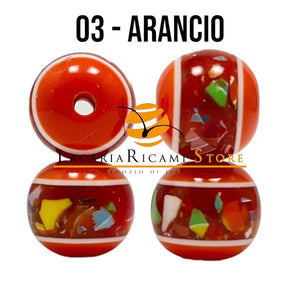 PERLE in Plastica - Colore: 10 mm - 03-ARANCIO - by LacariaRicami.Store