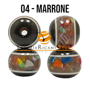PERLE in Plastica - Colore: 10 mm - 04-MARRONE - by LacariaRicami.Store