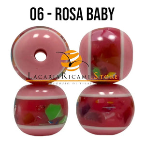 PERLE in Plastica - Colore: 10 mm - 06-ROSA BABY - by LacariaRicami.Store