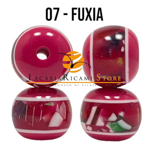 PERLE in Plastica - Colore: 10 mm - 07-FUXIA - by LacariaRicami.Store