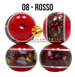 PERLE in Plastica - Colore: 10 mm - 08-ROSSO - by LacariaRicami.Store