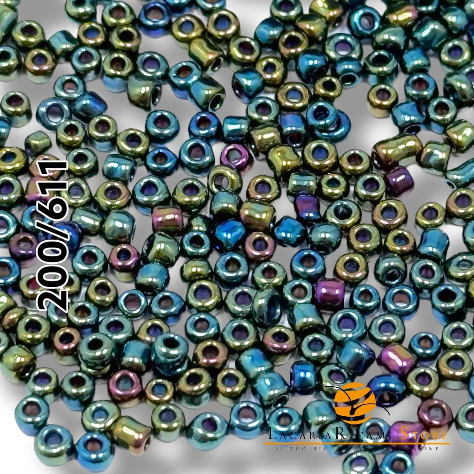 PERLINE Di Vetro (Corallini) 12/0 - 2mm - - LacariaRicami.Store