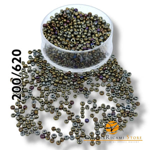 PERLINE Di Vetro (Corallini) 12/0 - 2mm - - LacariaRicami.Store