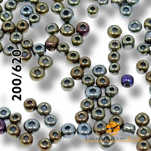 PERLINE Di Vetro (Corallini) 12/0 - 2mm - - LacariaRicami.Store