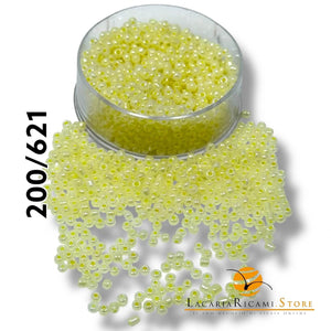 PERLINE Di Vetro (Corallini) 12/0 - 2mm - - LacariaRicami.Store