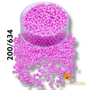 PERLINE Di Vetro (Corallini) 12/0 - 2mm - - LacariaRicami.Store